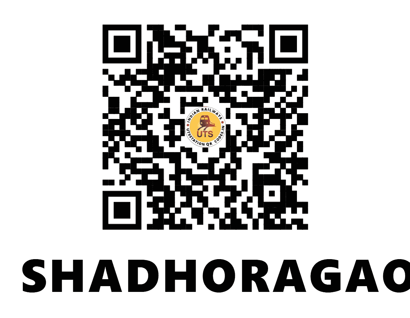 UTS QR Code for SHADHORAGAON - SHDR (WC - MADHYA PRADESH)